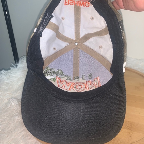 Joycap Black Hawk Cap Hat “Fish Now Work Later” Camo Adjustable - Picture 6 of 7